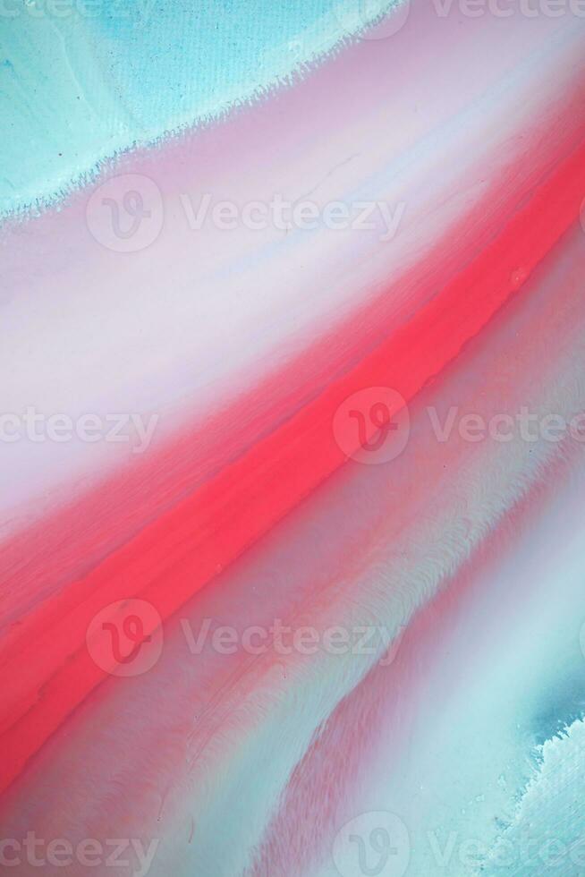 Abstract created using the technique of liquid acrylic. Macro photography of the smallest details of a panting. The panting shows how overflows of shades and colors of paint resemble space motifs. photo