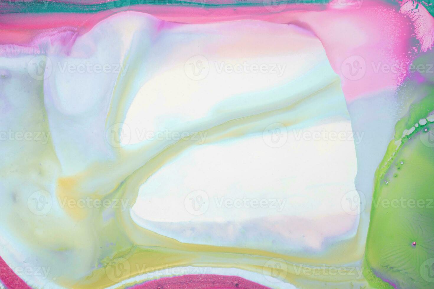 Abstract created using the technique of liquid acrylic. Macro photography of the smallest details of a picture. The picture shows how overflows of shades and colors of paint resemble space motifs. photo