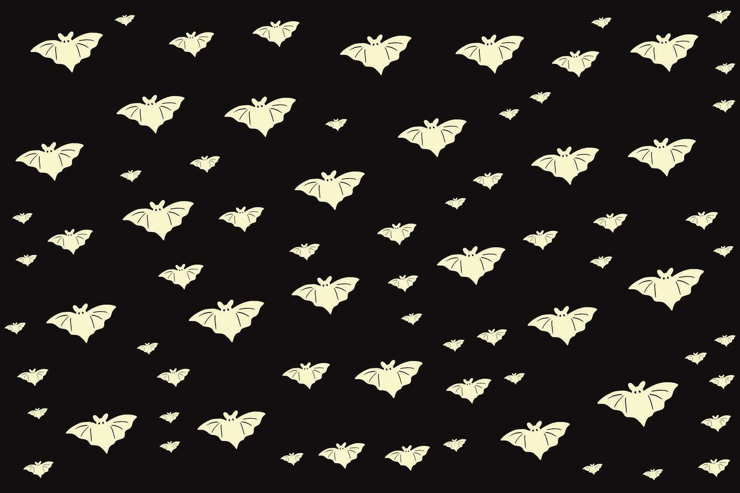 Hand drawn flat Halloween pattern design vector