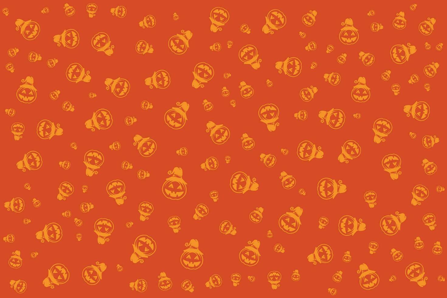 Hand drawn flat Halloween pattern design vector