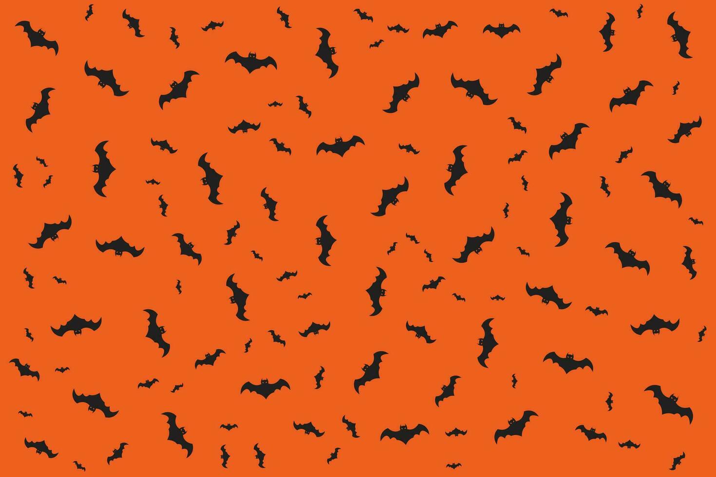 Hand drawn flat Halloween pattern design vector