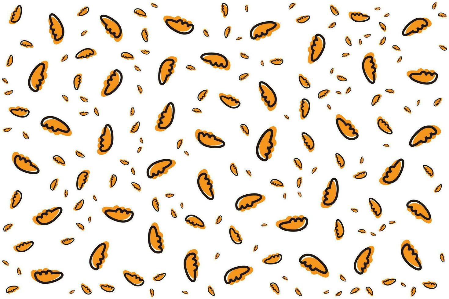 Hand drawn flat Halloween pattern design vector