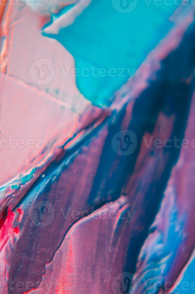 Multicolored texture painting. Abstract art background. oil on canvas. Rough brushstrokes of paint. Closeup of a painting by oil and palette knife. Highly-textured, high quality details. photo