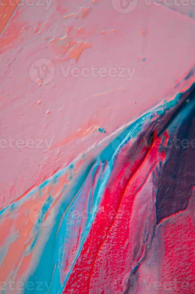 Multicolored texture painting. Abstract art background. oil on canvas. Rough brushstrokes of paint. Closeup of a painting by oil and palette knife. Highly-textured, high quality details. photo