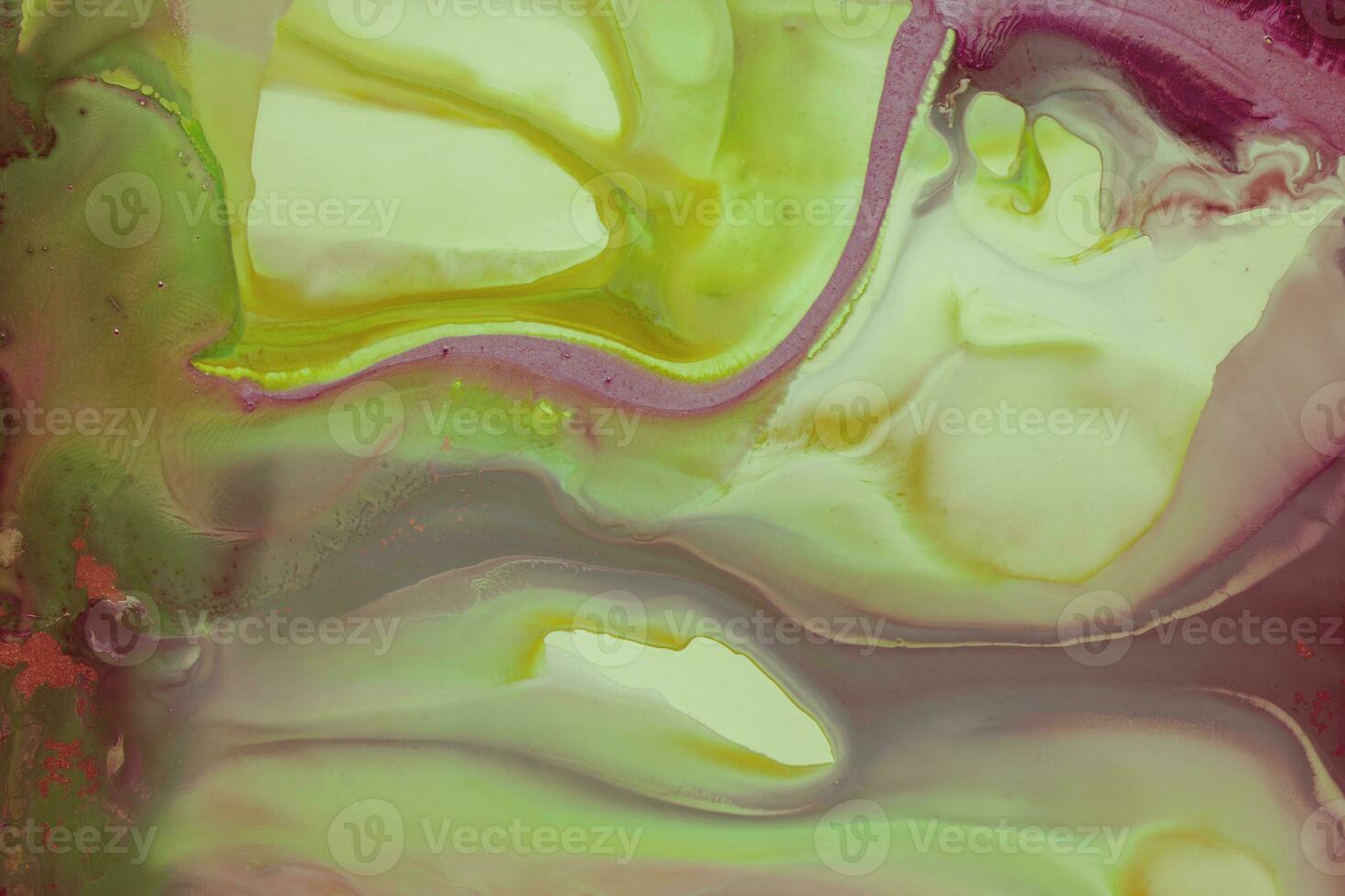 Abstract created using the technique of liquid acrylic. Macro photography of the smallest details of a picture. The picture shows how overflows of shades and colors of paint resemble space motifs. photo