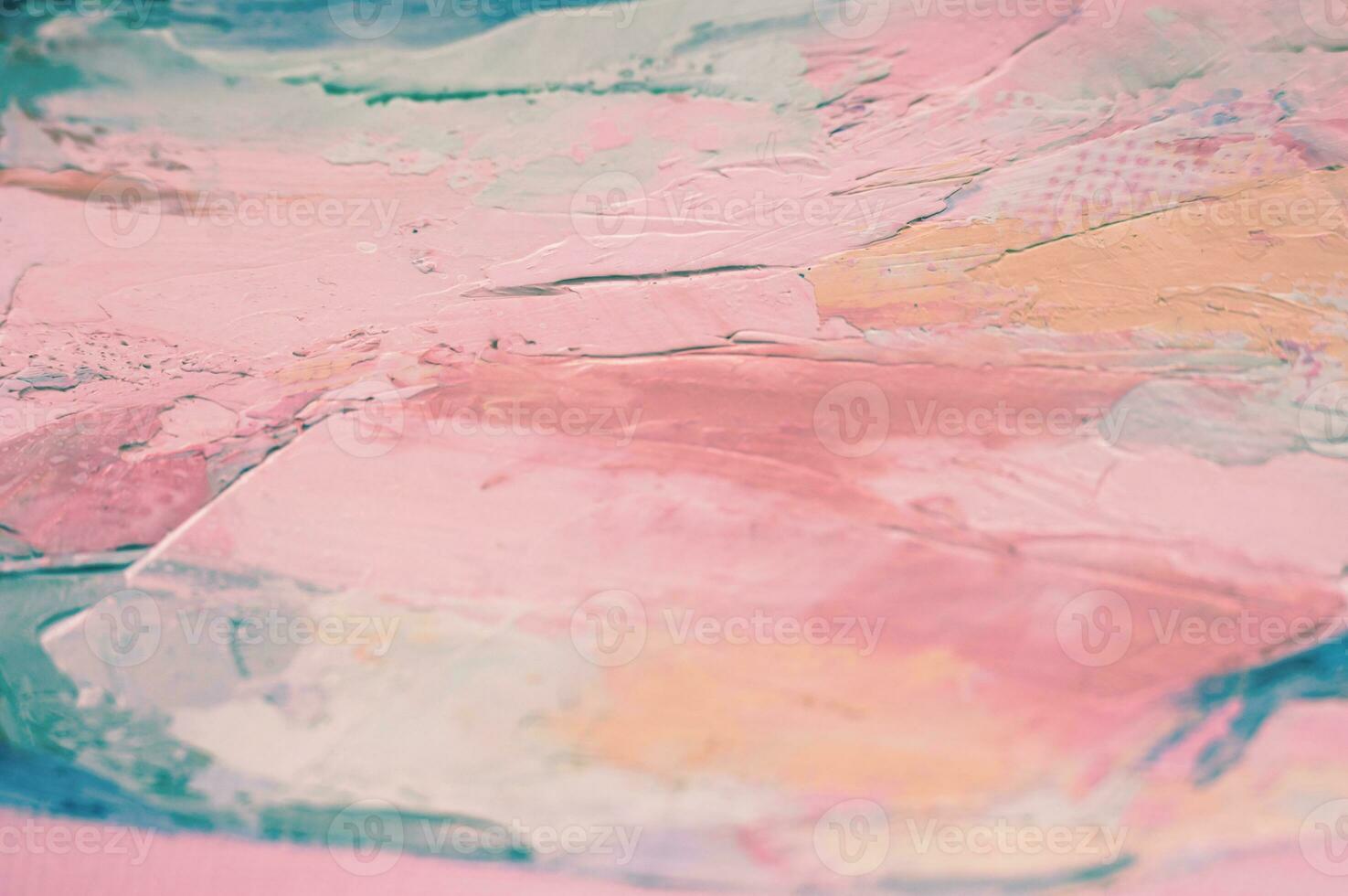 Fragment. Multicolored texture painting. Abstract art background. oil on canvas. Rough brushstrokes of paint. Closeup of a painting by oil and palette knife. Highly-textured, high quality details. photo