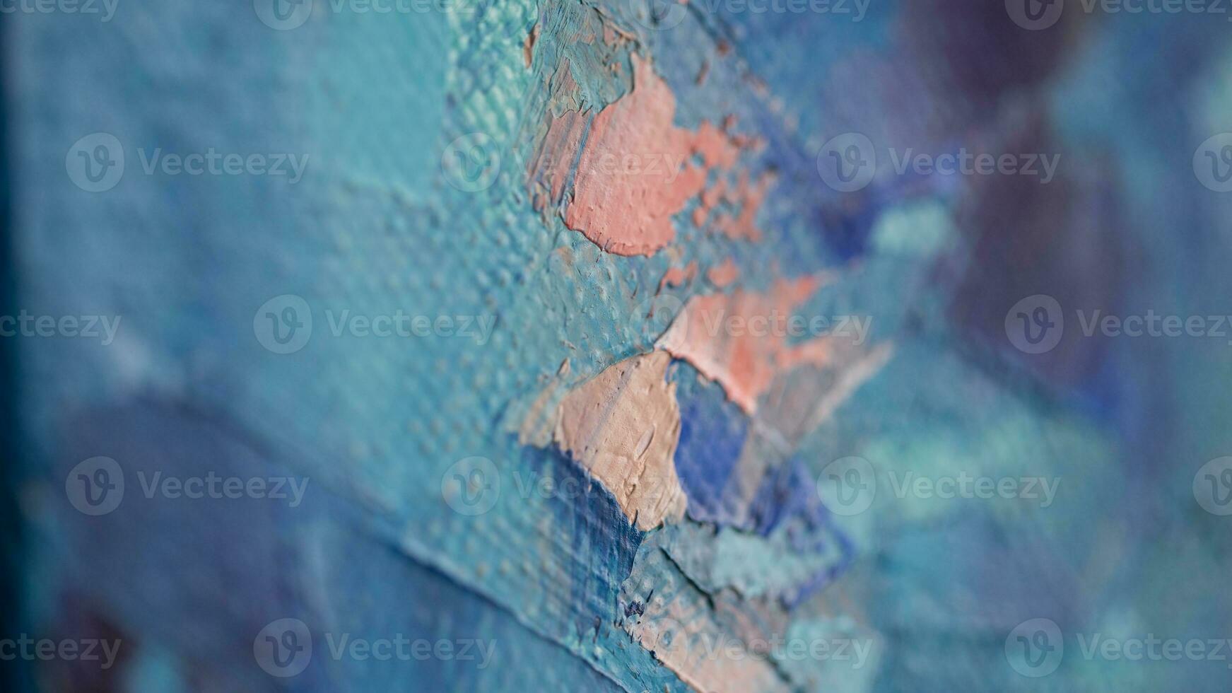 Fragment of multicolored texture painting. Abstract art background. oil on canvas. Rough brushstrokes of paint. Closeup of a painting by oil and palette knife. Highly-textured, high quality details. photo