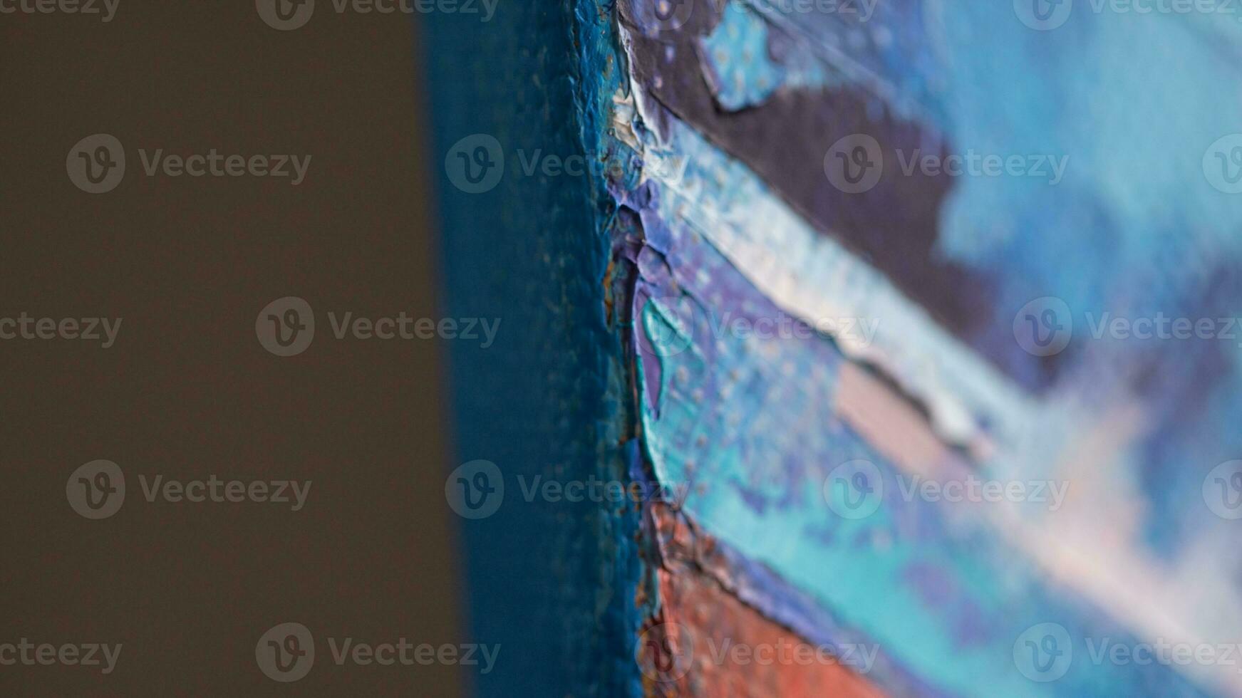 Fragment of multicolored texture painting. Abstract art background. oil on canvas. Rough brushstrokes of paint. Closeup of a painting by oil and palette knife. Highly-textured, high quality details. photo