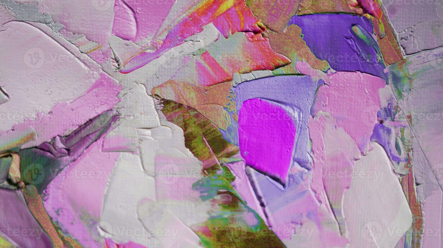 Fragment. Multicolored texture painting. Abstract art background. oil on canvas. Rough brushstrokes of paint. Closeup of a painting by oil and palette knife. Highly-textured, high quality details. photo