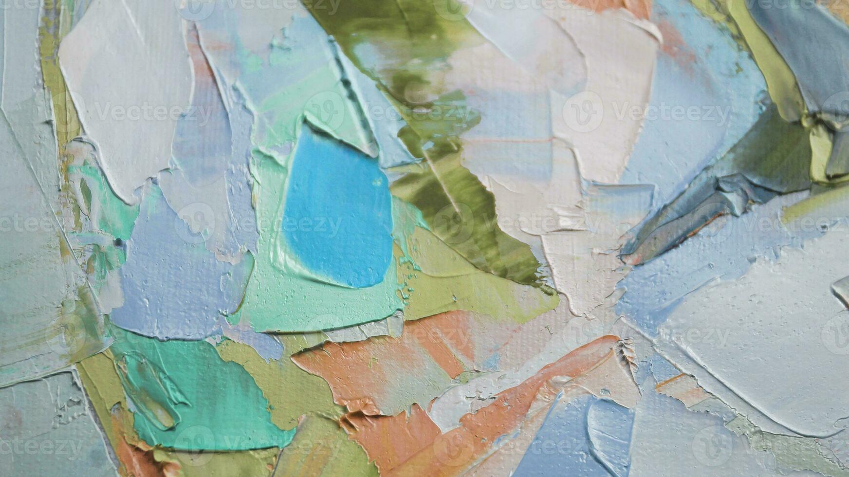 Fragment. Multicolored texture painting. Abstract art background. oil on canvas. Rough brushstrokes of paint. Closeup of a painting by oil and palette knife. Highly-textured, high quality details. photo