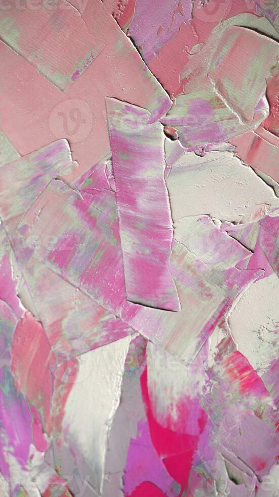 Fragment. Multicolored texture painting. Abstract art background. oil on canvas. Rough brushstrokes of paint. Closeup of a painting by oil and palette knife. Highly-textured, high quality details. photo