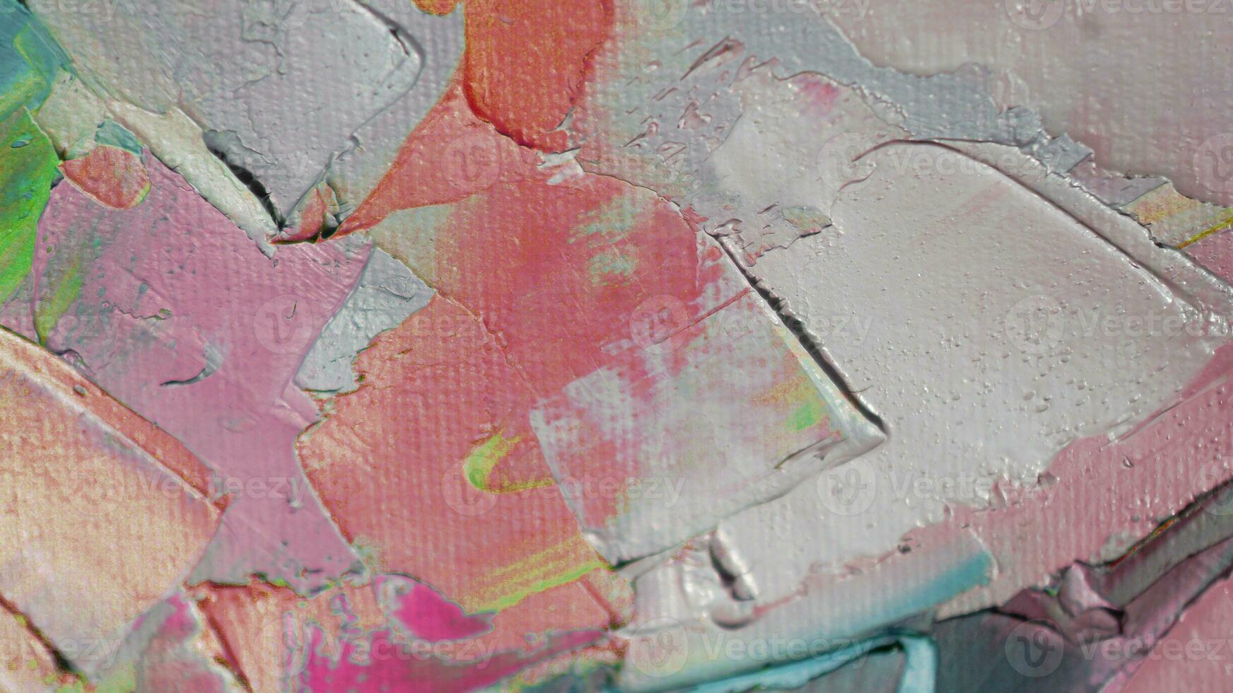 Fragment. Multicolored texture painting. Abstract art background. oil on canvas. Rough brushstrokes of paint. Closeup of a painting by oil and palette knife. Highly-textured, high quality details. photo