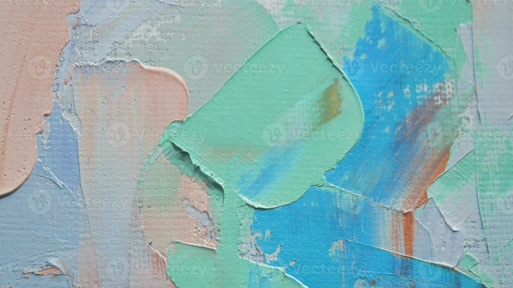 Fragment. Multicolored texture painting. Abstract art background. oil on canvas. Rough brushstrokes of paint. Closeup of a painting by oil and palette knife. Highly-textured, high quality details. photo