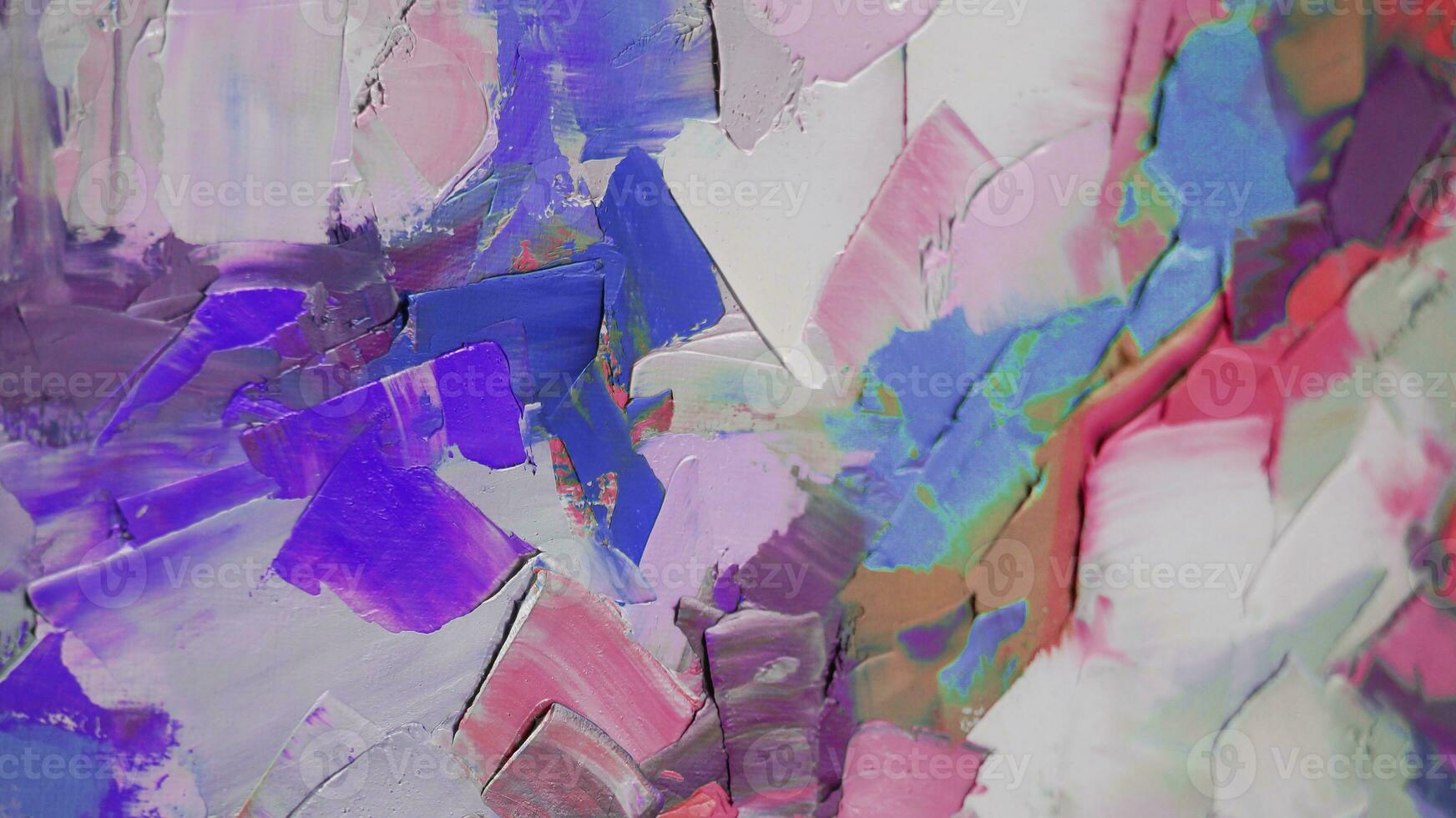 Fragment. Multicolored texture painting. Abstract art background. oil on canvas. Rough brushstrokes of paint. Closeup of a painting by oil and palette knife. Highly-textured, high quality details. photo