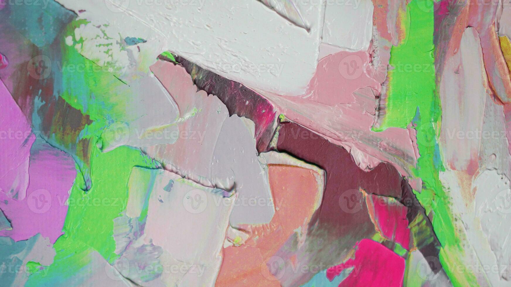 Fragment. Multicolored texture painting. Abstract art background. oil on canvas. Rough brushstrokes of paint. Closeup of a painting by oil and palette knife. Highly-textured, high quality details. photo
