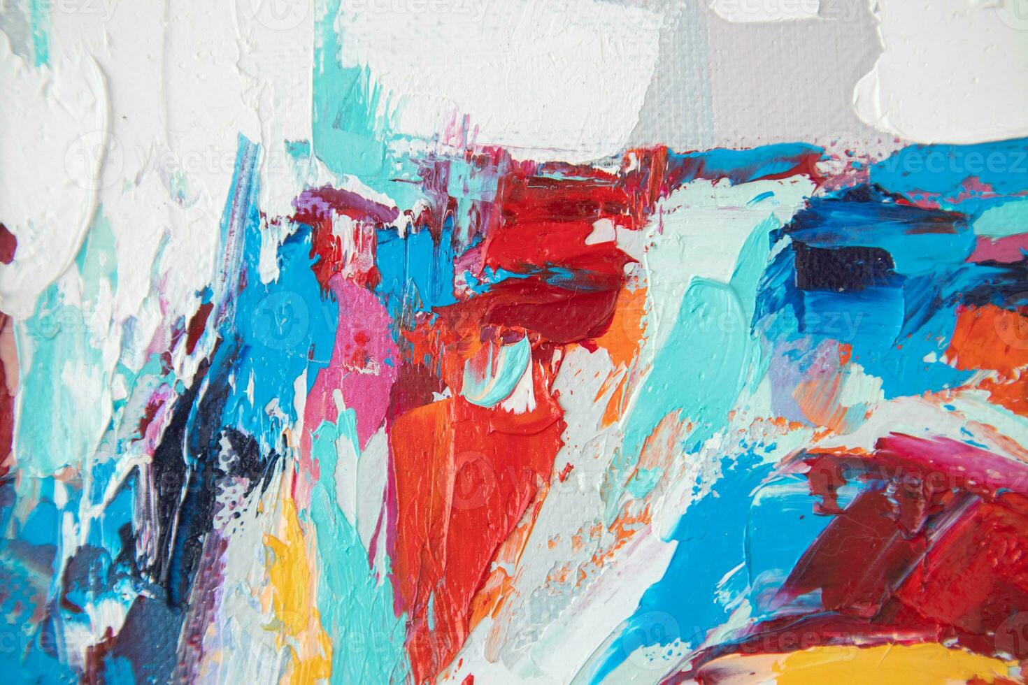 abstract oil painting with light pastel colors, oil on canvas white, marine blue and amber orange, wallpaper, background, use of palette knives, realistic hyper-detail, expressive brush strokes photo