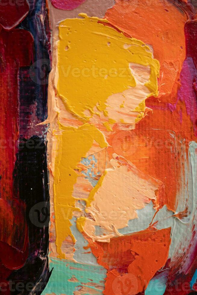 abstract oil painting with light pastel colors, oil on canvas white, marine blue and amber orange, wallpaper, background, use of palette knives, realistic hyper-detail, expressive brush strokes photo