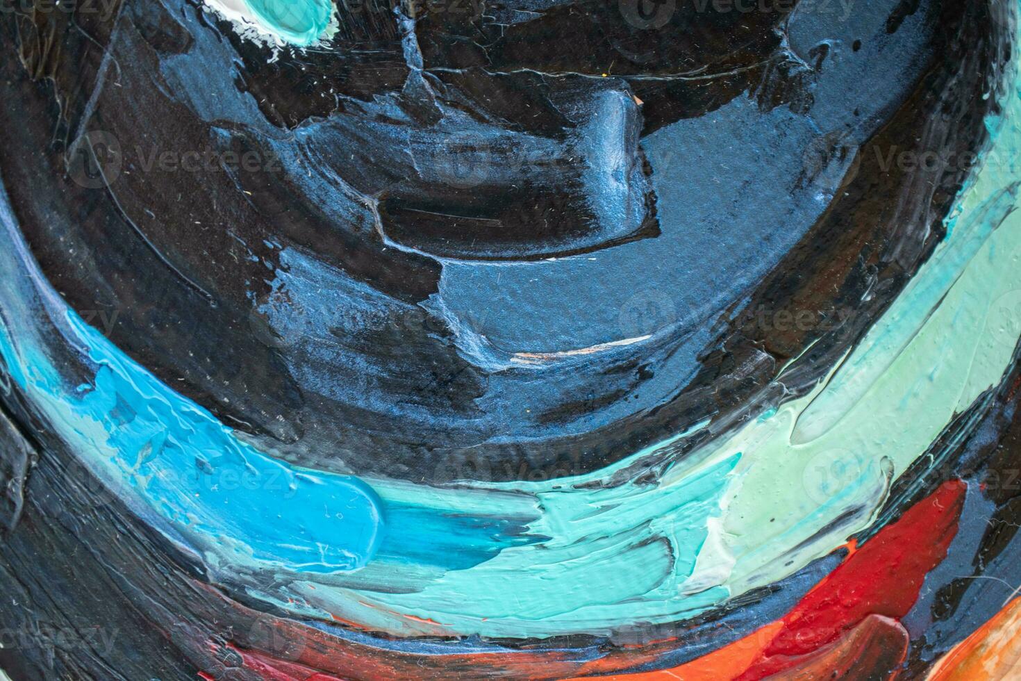 abstract oil painting with light pastel colors, oil on canvas white, marine blue and amber orange, wallpaper, background, use of palette knives, realistic hyper-detail, expressive brush strokes photo