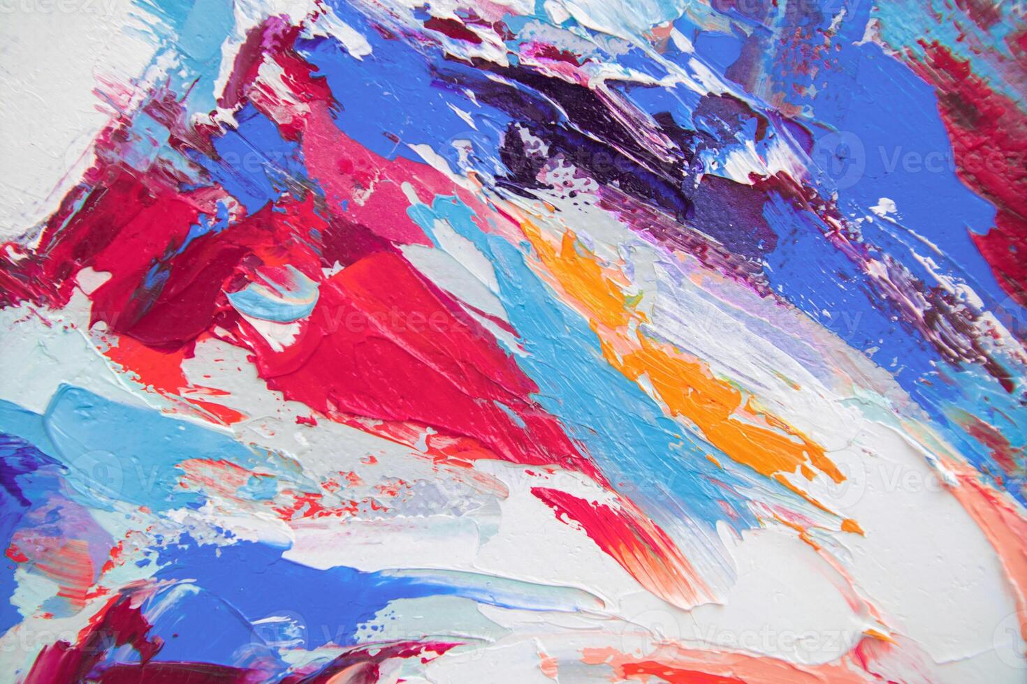 abstract oil painting with light pastel colors, oil on canvas white