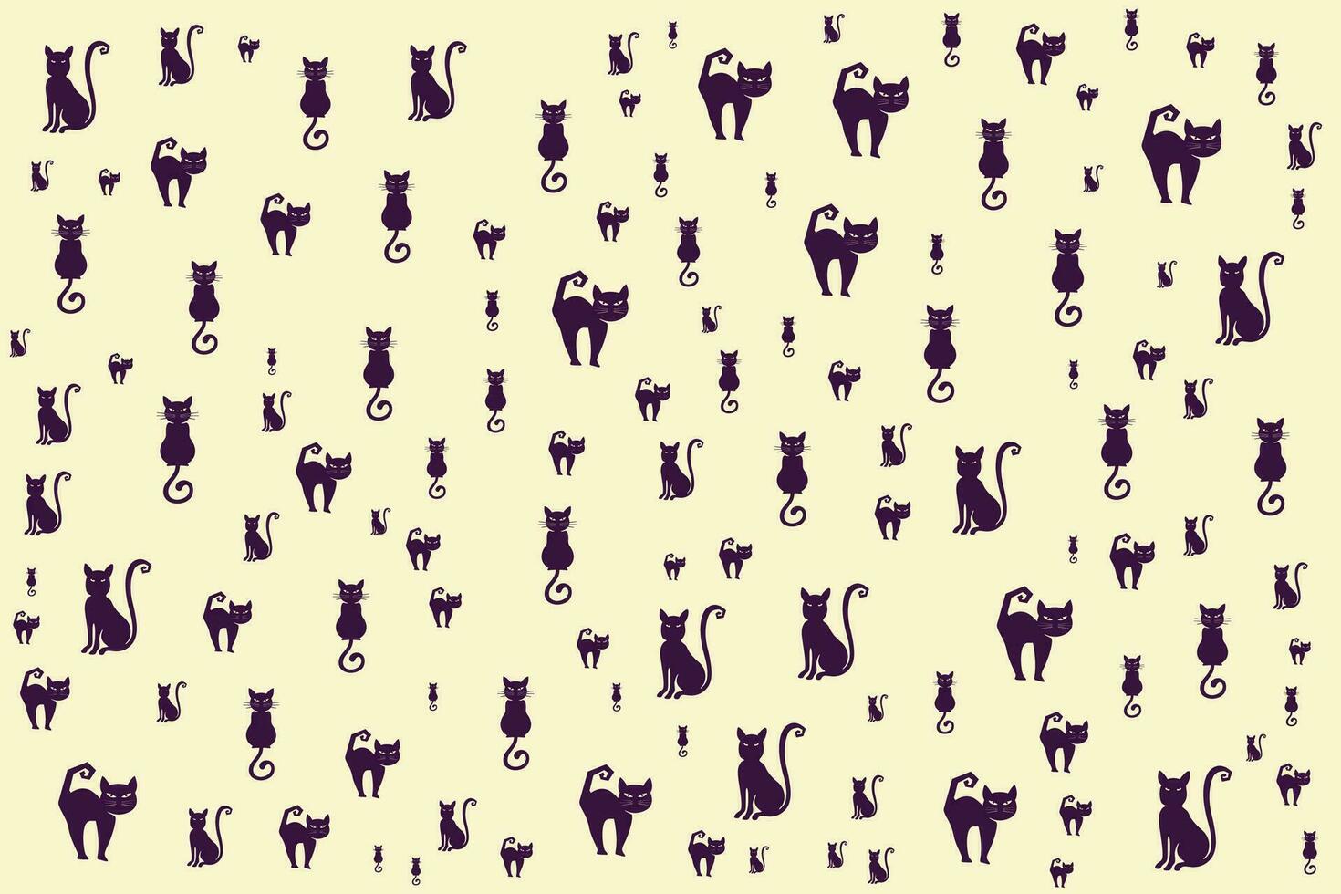 Hand drawn flat Halloween pattern design vector
