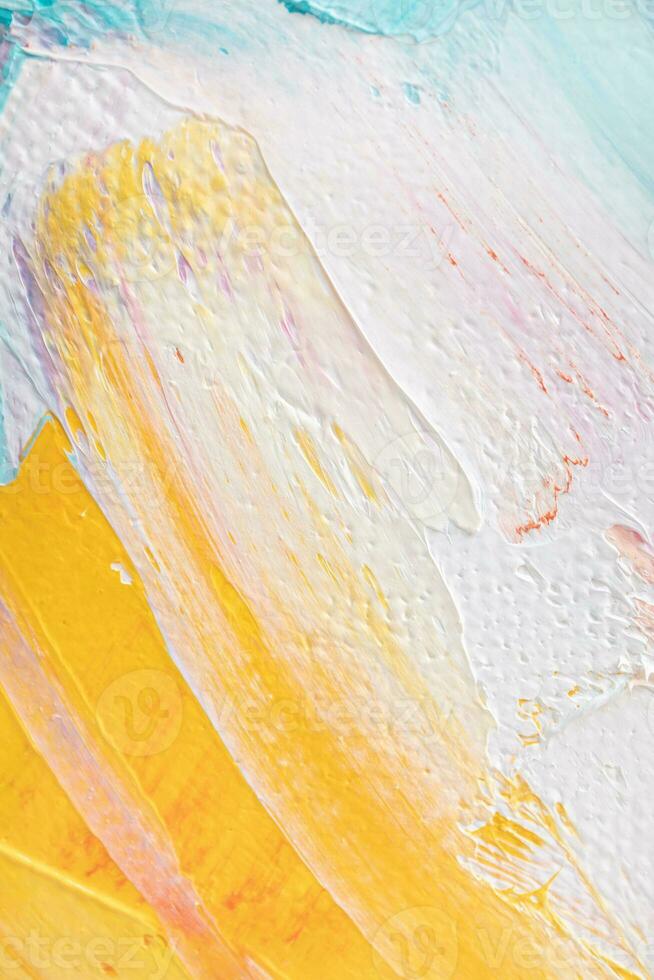 Abstract oil paint texture background, pattern of color brush strokes photo