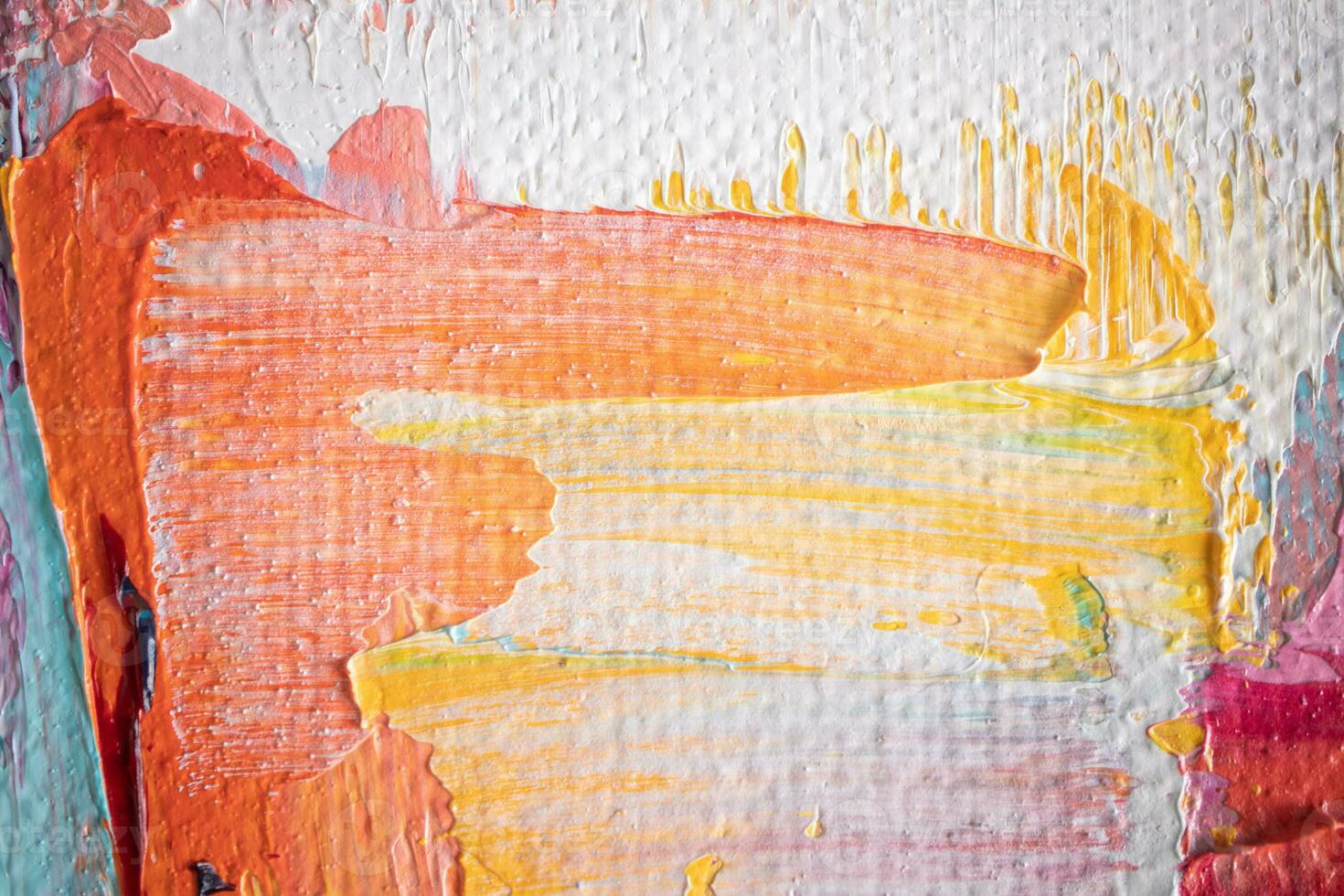 Abstract oil paint texture background, pattern of color brush strokes photo