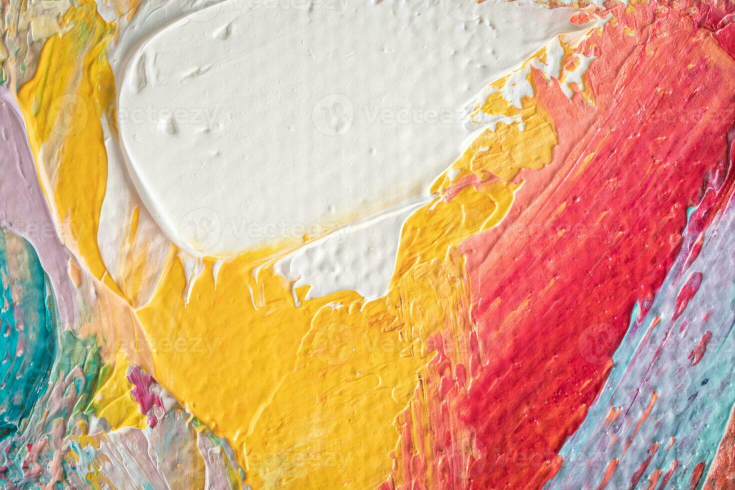 Abstract oil paint texture background, pattern of color brush strokes photo