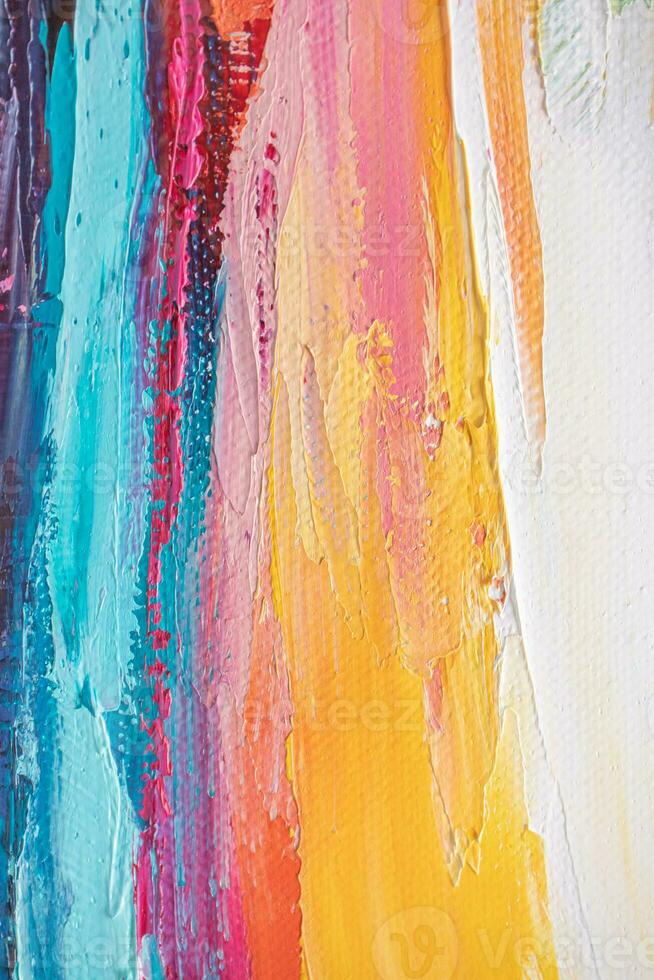 Abstract oil paint texture background, pattern of color brush strokes photo