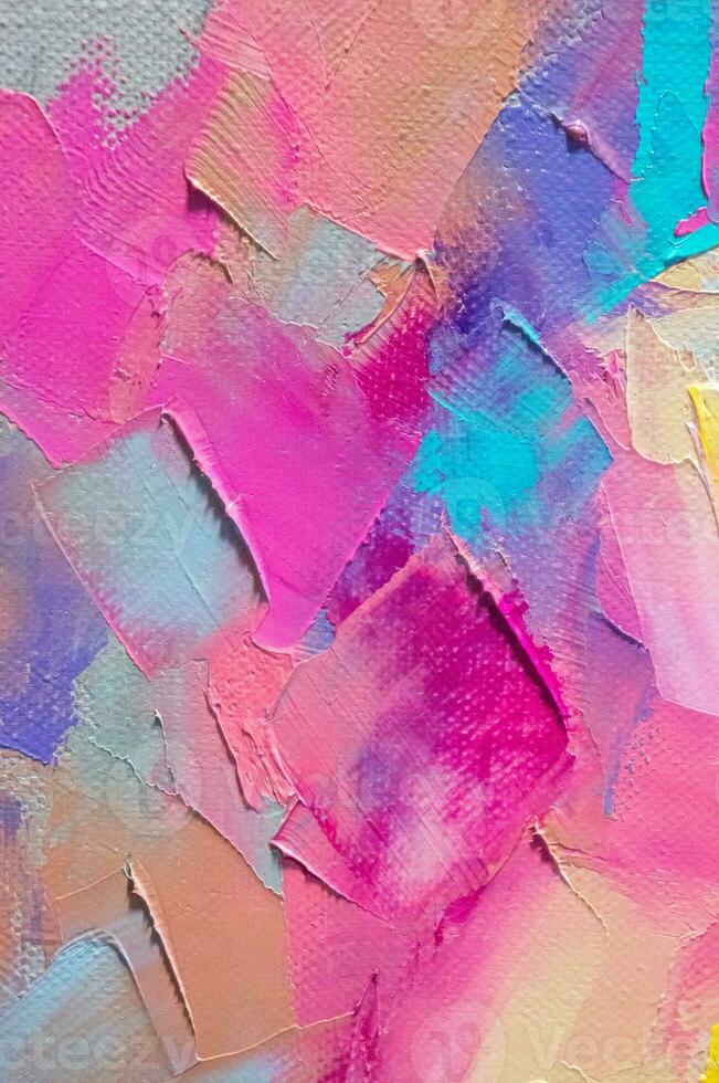 Background image of bright oil-paint palette closeup. Colorfull