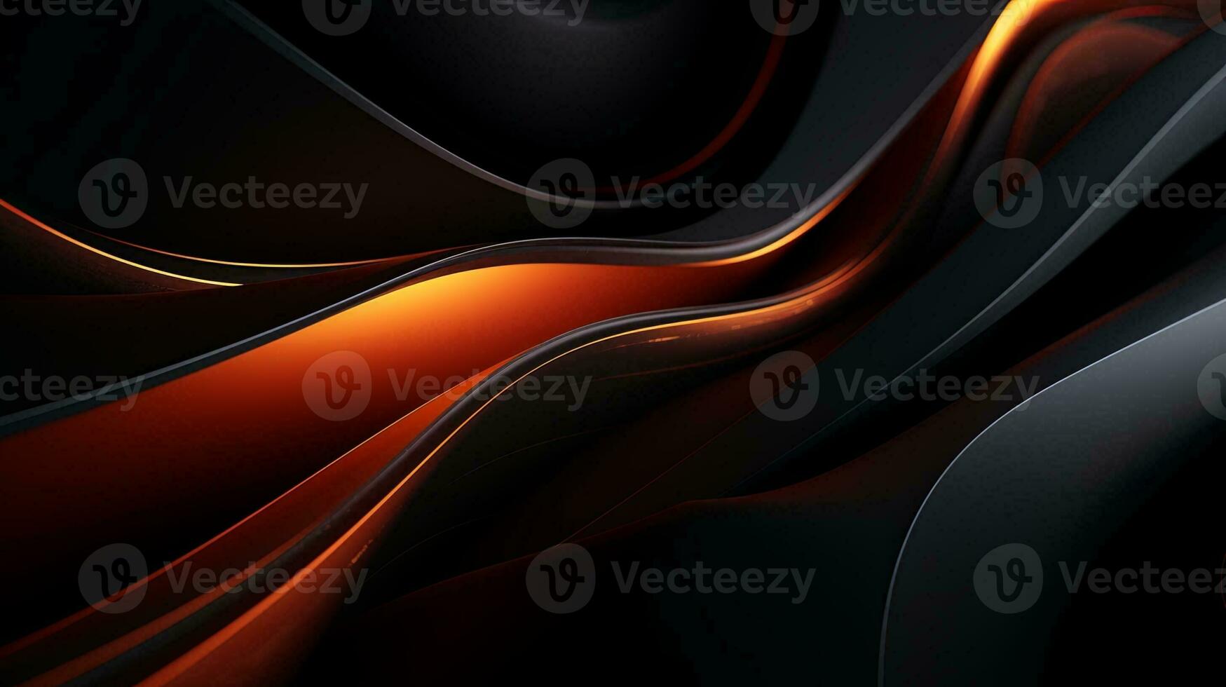 Layered texture of dark colors 3D layers. Cover layout design template. Abstract realistic decoration textured with cardboard wavy layers. Black abstract background. photo