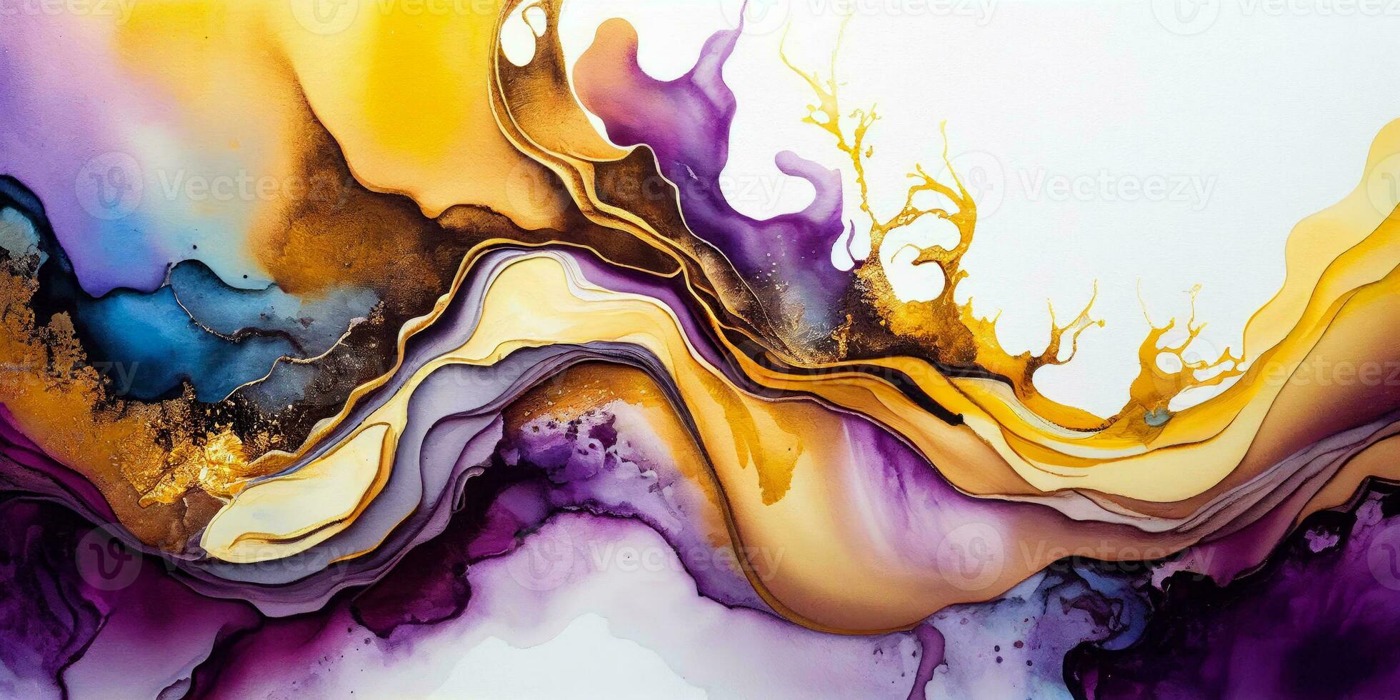 Set of Alcohol ink abstract painting. Style incorporates the swirls of marble or the ripples of agate. Used as a trendy background for wallpapers, posters, cards, invitations, websites. photo