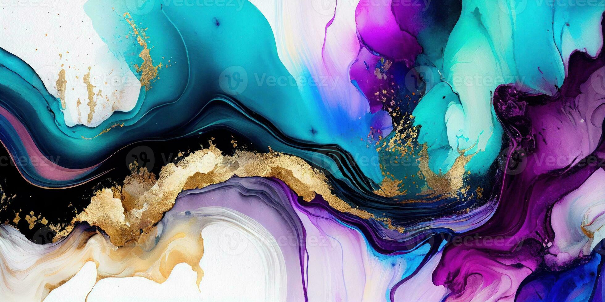 Set of Alcohol ink abstract painting. Style incorporates the swirls of marble or the ripples of agate. Used as a trendy background for wallpapers, posters, cards, invitations, websites. photo