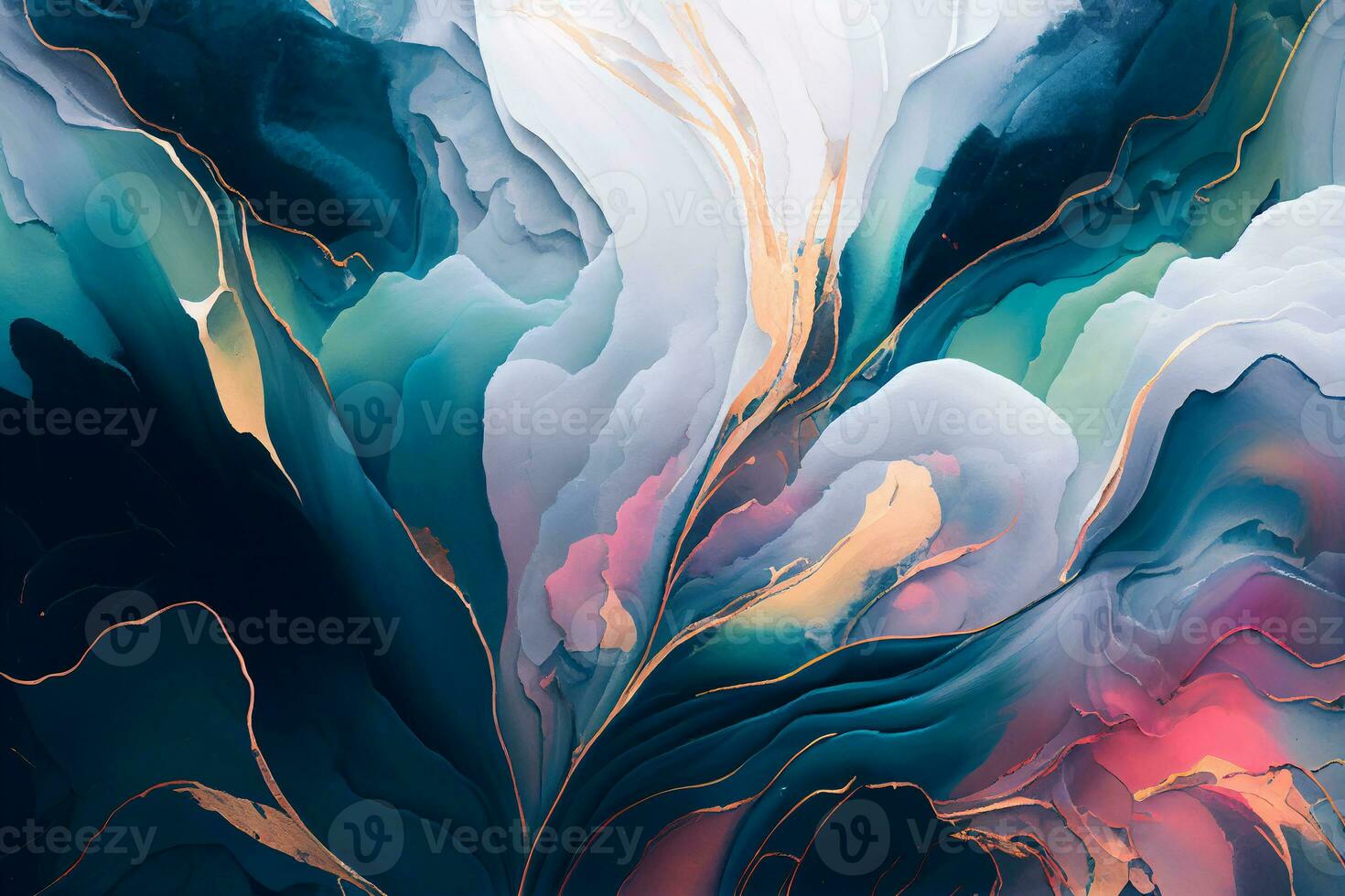 Alcohol ink abstract painting. Style incorporates the swirls of marble or the ripples of agate. Used as a trendy background for wallpapers, posters, cards, invitations, websites. photo