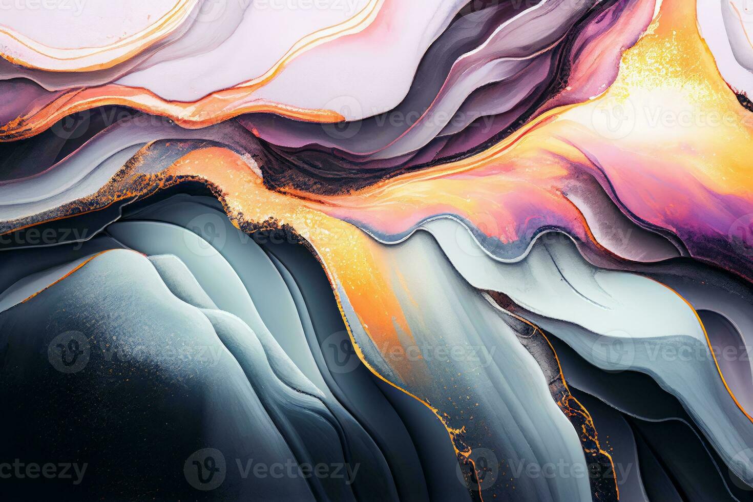 Alcohol ink abstract painting. Style incorporates the swirls of marble or the ripples of agate. Used as a trendy background for wallpapers, posters, cards, invitations, websites. photo