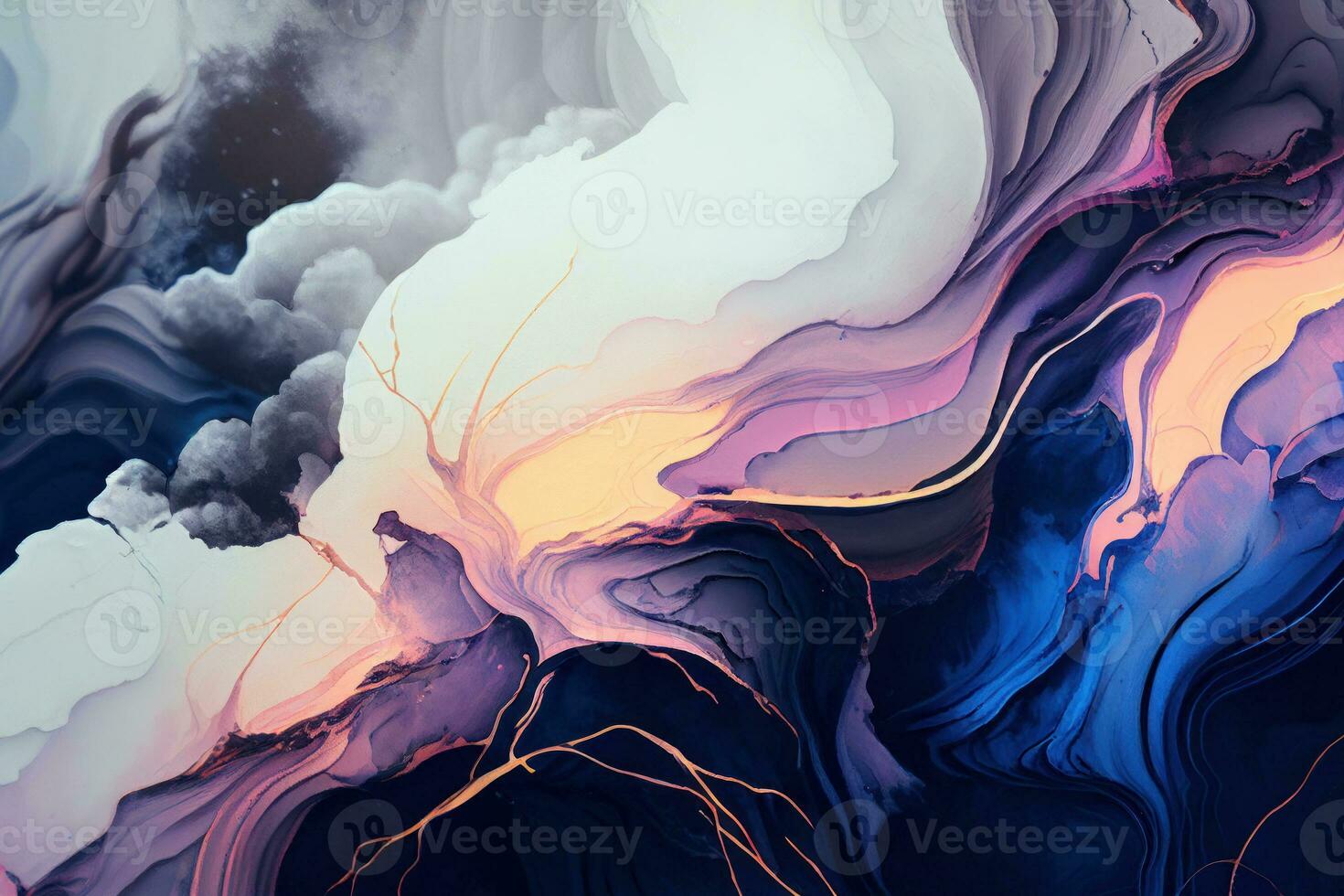 Alcohol ink abstract painting. Style incorporates the swirls of marble or the ripples of agate. Used as a trendy background for wallpapers, posters, cards, invitations, websites. photo
