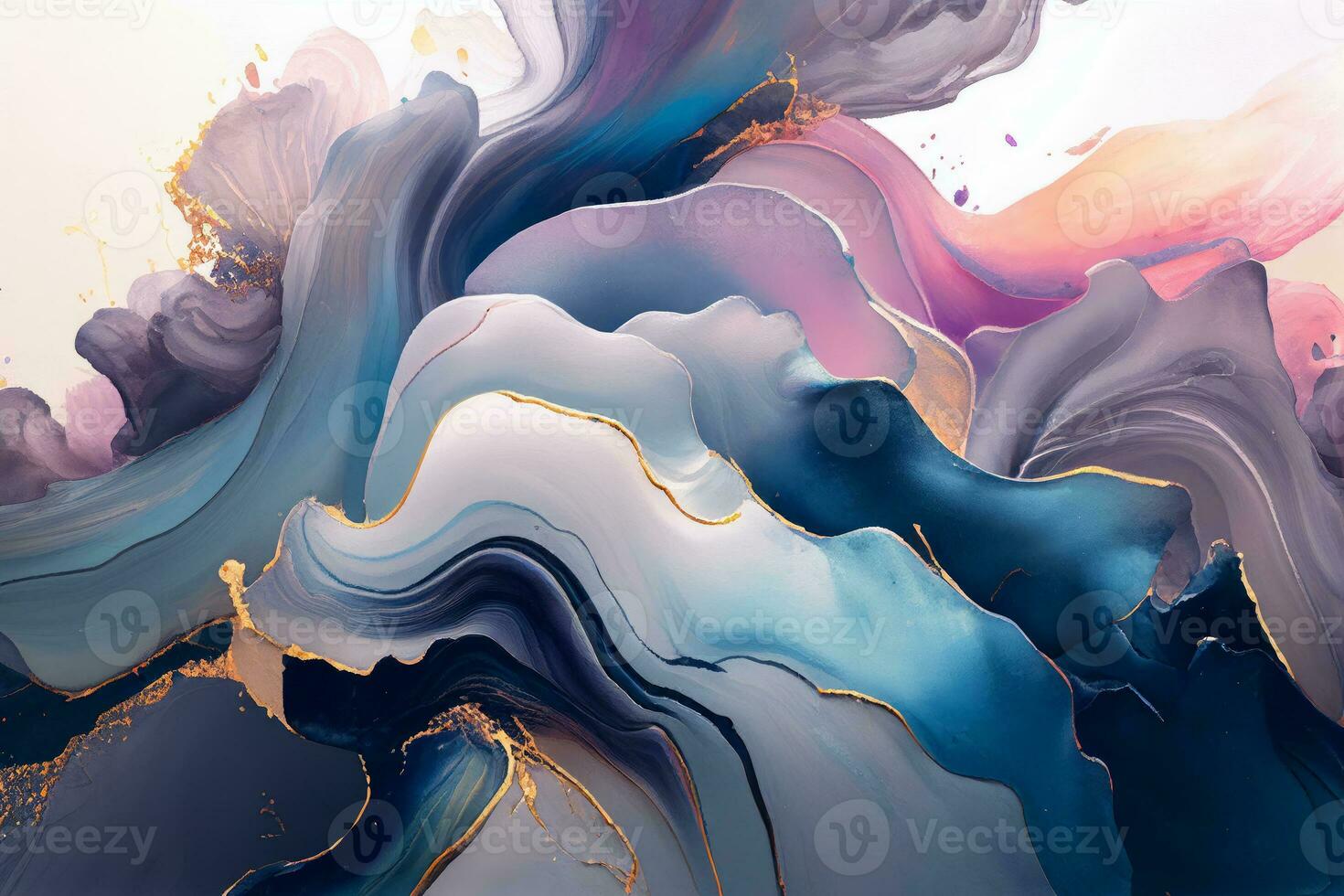 Alcohol ink abstract painting. Style incorporates the swirls of marble or the ripples of agate. Used as a trendy background for wallpapers, posters, cards, invitations, websites. photo