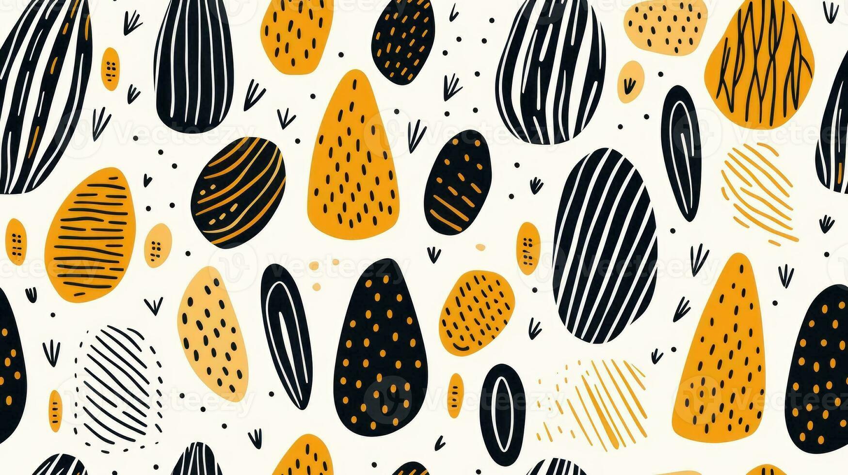 Great for textiles, banners, wallpapers, wrapping. Abstract seamless, ethnic background. Set of hand drawn marker and ink seamless patterns. photo