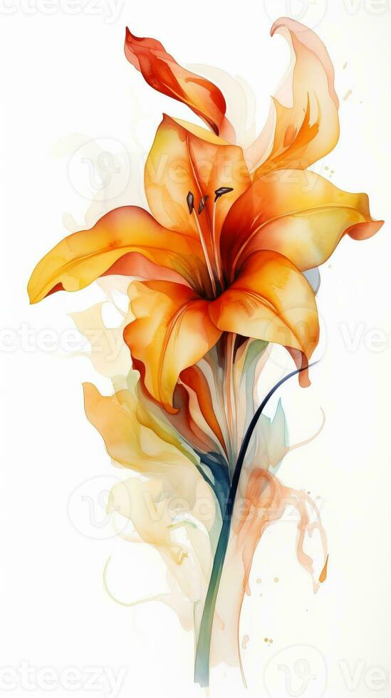 Colorful watercolor art. Isolated on white background. In a realistic manner, colorful, rainbow. Ideal for teaching materials, books and nature-themed designs. Paint splash icons. created by AI photo