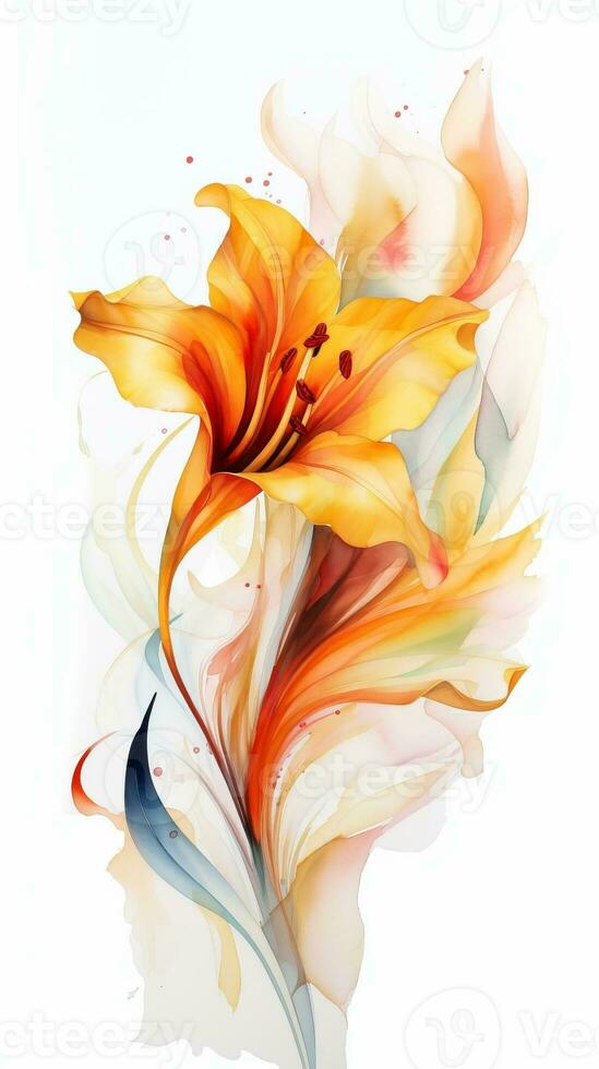 Colorful watercolor art. Isolated on white background. In a realistic manner, colorful, rainbow. Ideal for teaching materials, books and nature-themed designs. Paint splash icons. created by AI photo
