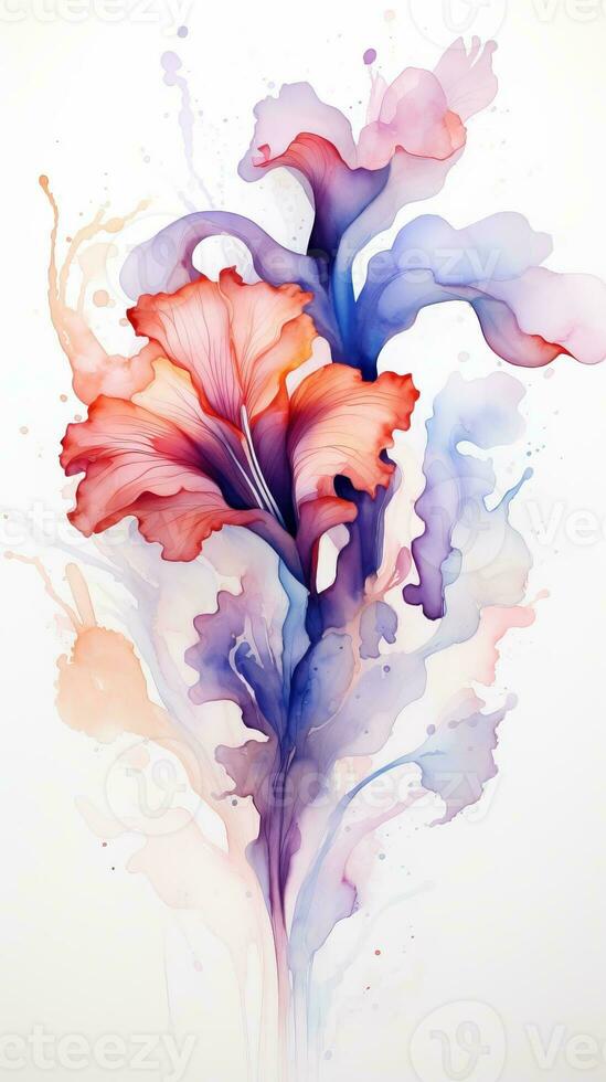 Colorful watercolor art. Isolated on white background. In a realistic manner, colorful, rainbow. Ideal for teaching materials, books and nature-themed designs. Paint splash icons. created by AI photo