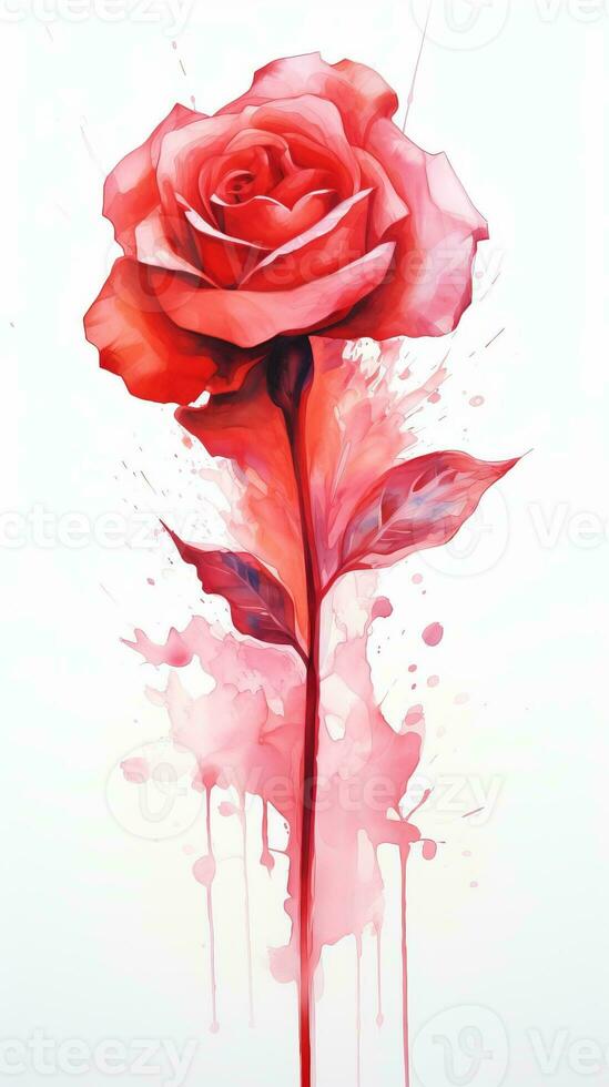 Colorful watercolor art. Isolated on white background. In a realistic manner, colorful, rainbow. Ideal for teaching materials, books and nature-themed designs. Paint splash icons. created by AI photo