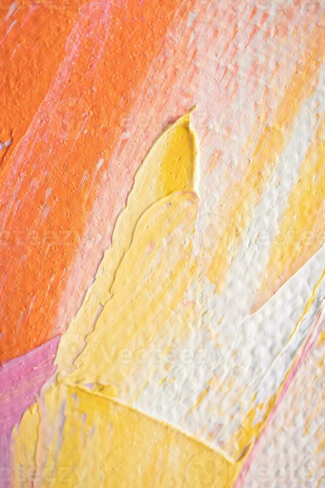 Abstract oil paint texture background, pattern of color brush strokes photo