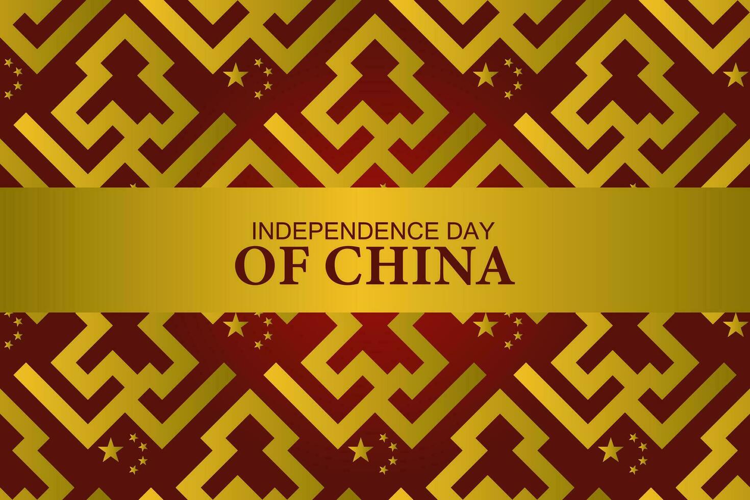 seamless pattern happy national day of China with geometric shape background vector