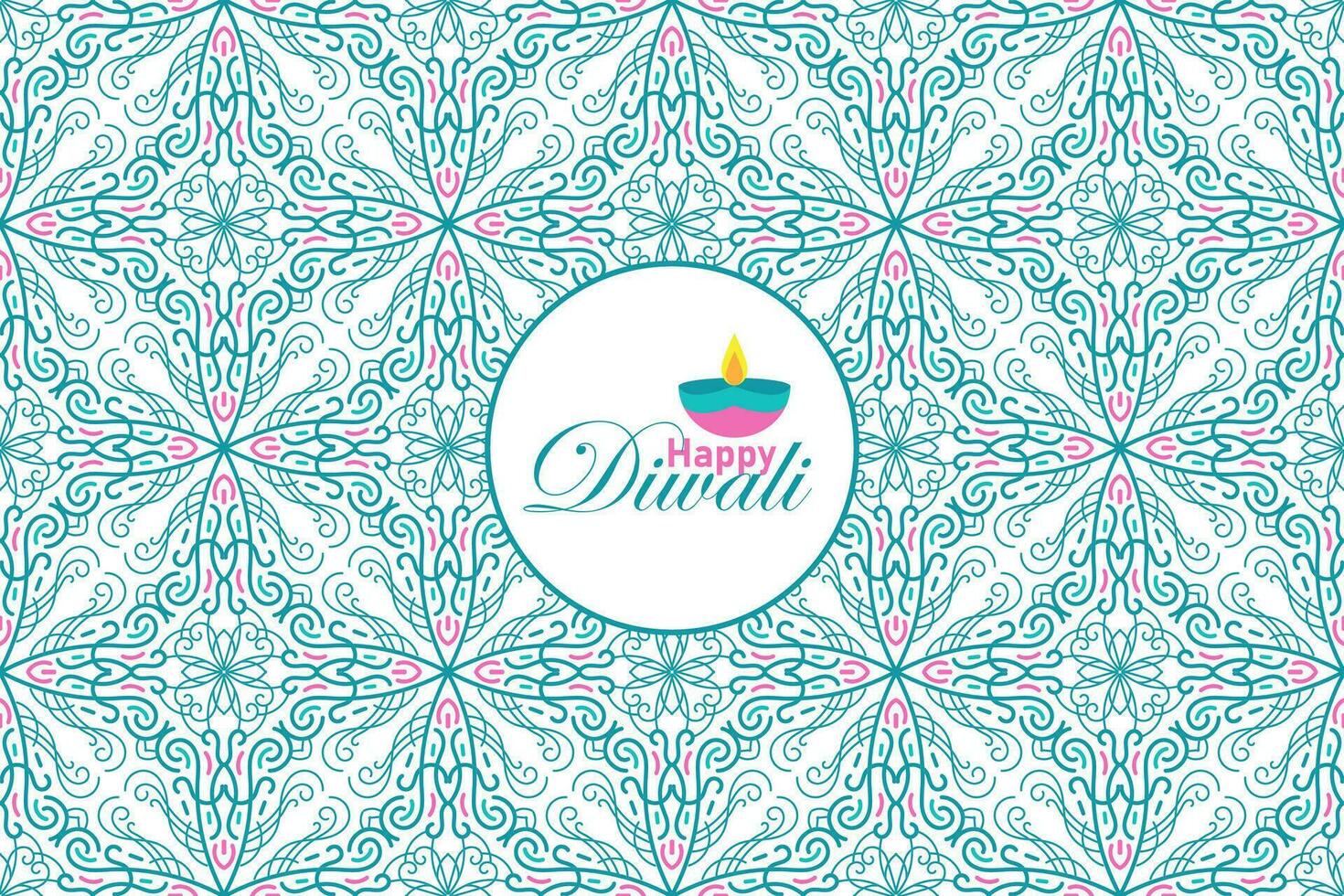 Indian festival Happy Diwali seamless pattern, holiday Background, Diwali celebration greeting card, vector illustration design.