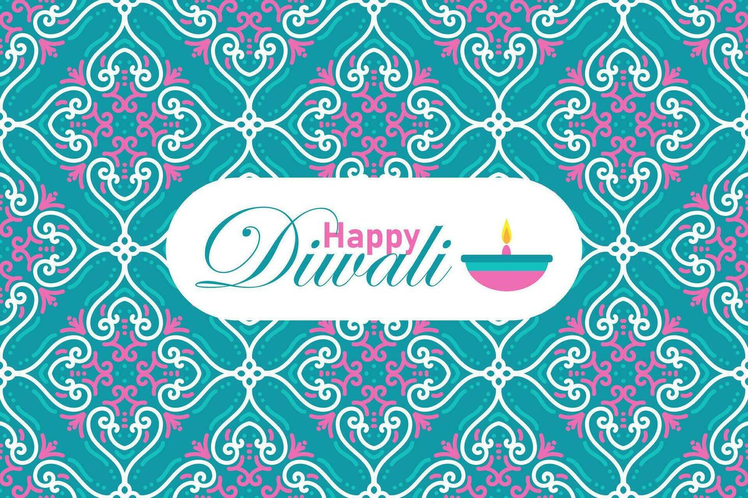 Indian festival Happy Diwali seamless pattern Background, Diwali celebration greeting card, vector illustration design.