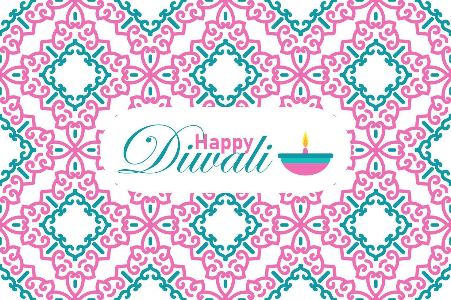 Indian festival Happy Diwali seamless pattern Background, Diwali celebration greeting card, vector illustration design.