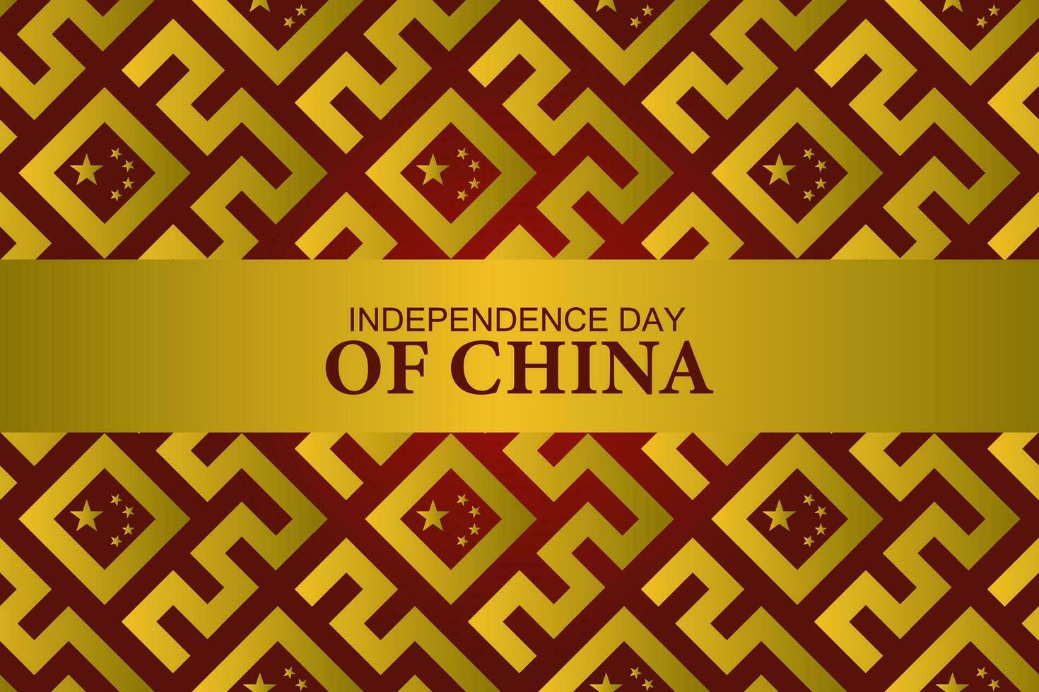 seamless pattern happy national day of China with geometric shape background vector