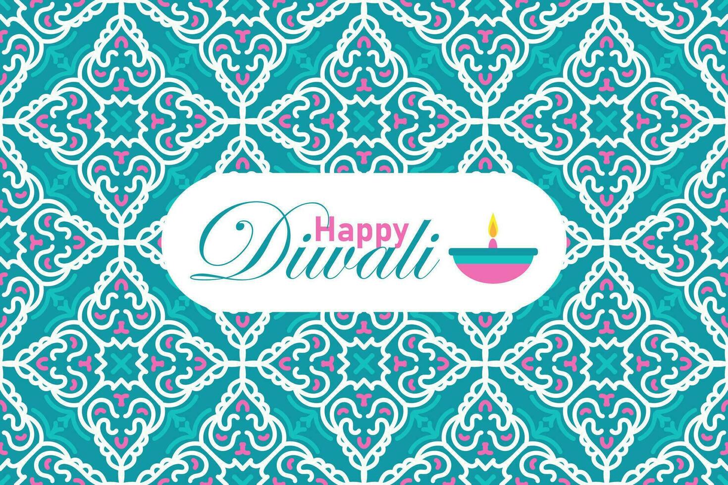 Indian festival Happy Diwali seamless pattern Background, Diwali celebration greeting card, vector illustration design.