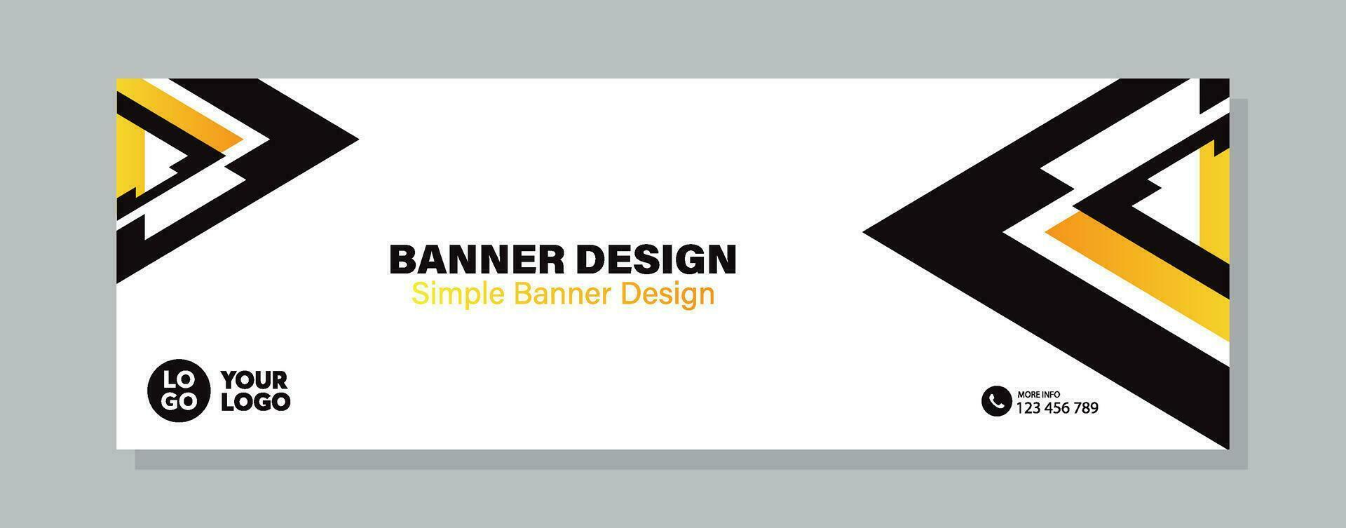 Modern abstract banner design template with geometric shapes. Applicable for Banners, Placards, Posters, Flyers vector