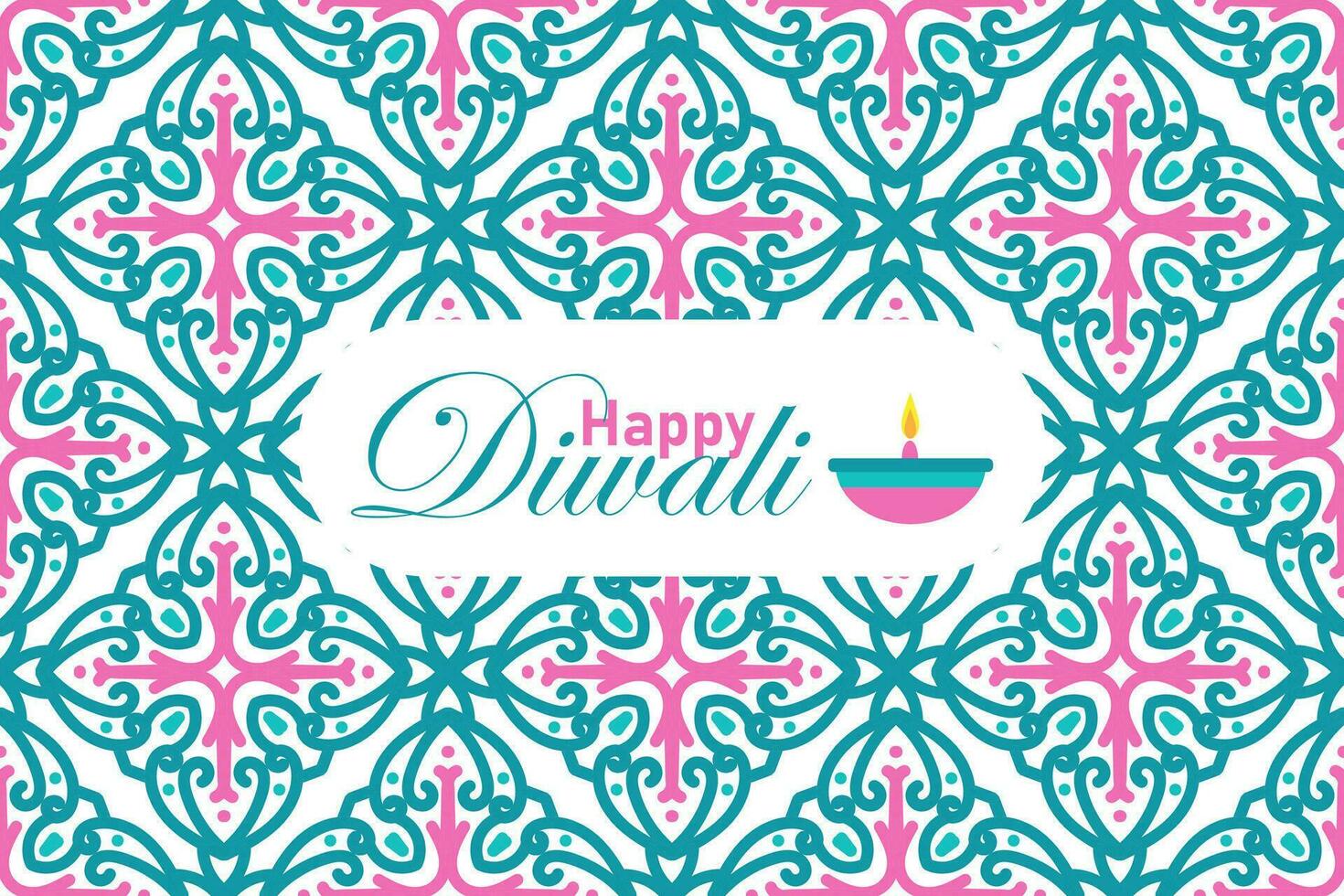 Indian festival Happy Diwali seamless pattern Background, Diwali celebration greeting card, vector illustration design.